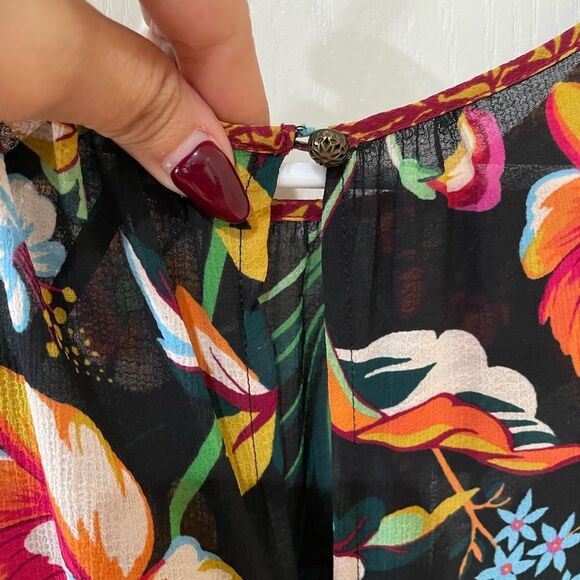 Anthropologie Adair Velvet-Trimmed Midi Dress Size 2 - Picture 4 of 8